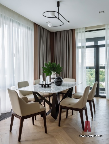 Фото интерьера столовой квартиры в стиле минимализм