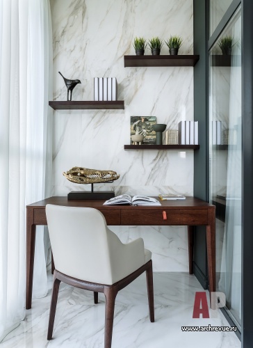 Фото интерьера кабинета квартиры в стиле минимализм