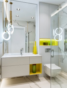 Фото интерьера санузла квартиры в стиле минимализм