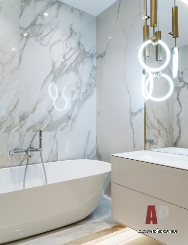 Фото интерьера ванной квартиры в стиле минимализм