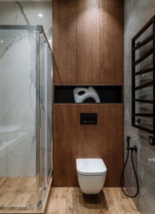 Фото интерьера гостевого санузла квартиры в стиле минимализм