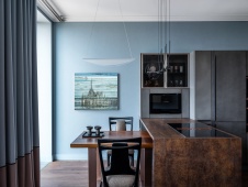 Фото интерьера столовой квартиры в стиле фьюжн