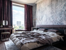 Фото интерьера спальни квартиры в стиле фьюжн