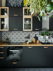 Фото интерьера кухни двухэтажной квартиры в стиле лофт