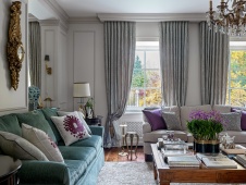 Фото интерьера гостиной дома в американском стиле