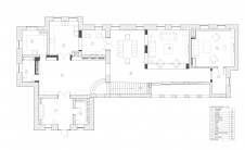 Планировка 1 этажа 2-х этажного семейного дома в Аносово.