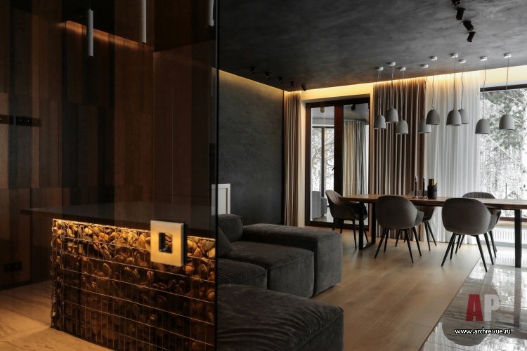 Фото интерьера гостиной дома в стиле минимализм