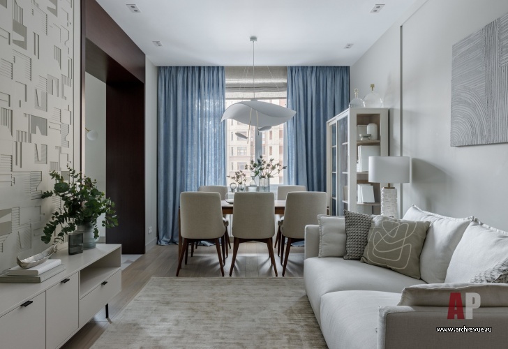 Фото интерьера гостиной квартиры в стиле фьюжн