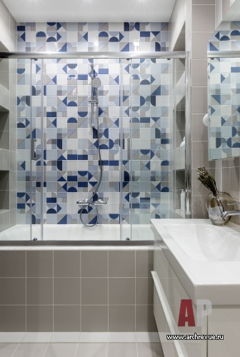 Фото интерьера ванной квартиры в стиле фьюжн