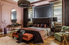 Фото интерьера спальни дома в стиле фьюжн