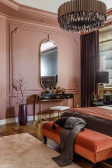 Фото интерьера спальни дома в стиле фьюжн