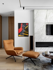 Фото интерьера гостиной квартиры в стиле минимализм