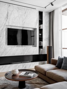 Фото интерьера гостиной квартиры в стиле минимализм
