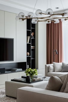 Фото интерьера гостиной квартиры в стиле минимализм