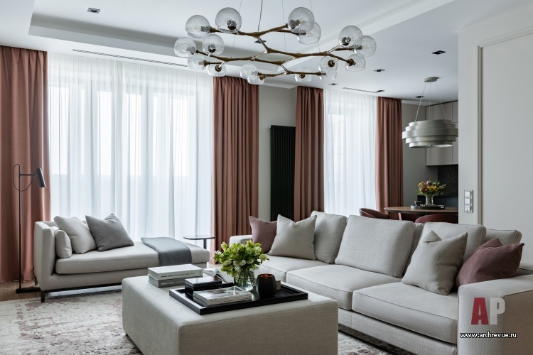 Фото интерьера зоны отдыха квартиры в стиле минимализм