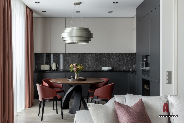 Фото интерьера столовой квартиры в стиле минимализм