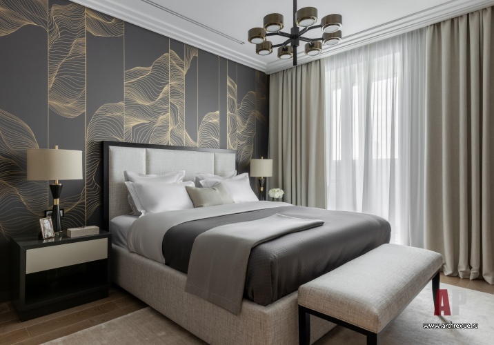 Фото интерьера спальни квартиры в стиле минимализм