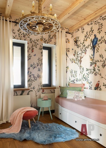 Фото интерьера детской дома в стиле шале