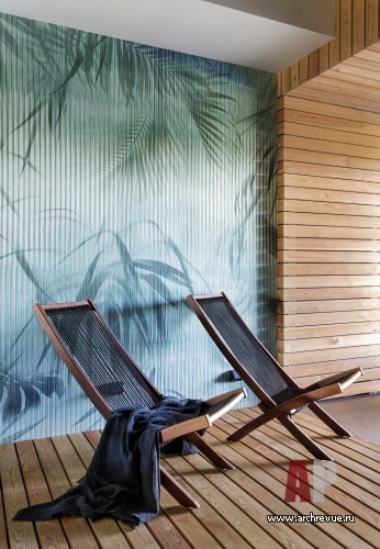 Фото интерьера спа-зоны дома в стиле шале