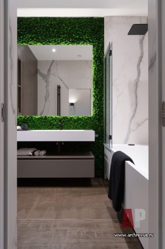 Фото интерьера ванной дома в стиле минимализм