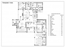 Планировка 1 этажа 2-х этажного дома в поселке «Монтевиль».