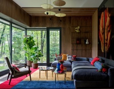 Фото интерьера гостиной квартиры в стиле фьюжн