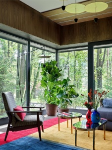 Фото интерьера гостиной квартиры в стиле фьюжн