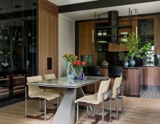 Фото интерьера столовой квартиры в стиле фьюжн