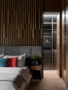 Фото интерьера спальни квартиры в стиле фьюжн