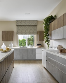 Фото интерьера кухни дома в стиле фьюжн