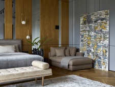 Фото интерьера спальни дома в стиле фьюжн