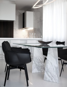 Фото интерьера столовой квартиры в стиле минимализм