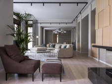 Фото интерьера гостиной дома в стиле фьюжн