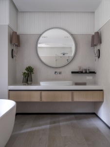 Фото интерьера санузла дома в стиле фьюжн