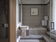 Фото интерьера санузла дома в стиле фьюжн