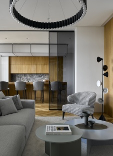 Фото интерьера кухни квартиры в современном стиле