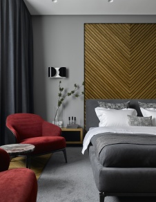 Фото интерьера спальни квартиры в современном стиле