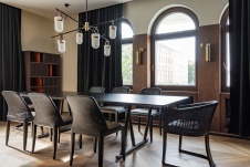 Фото интерьера столовой квартиры в стиле фьюжн