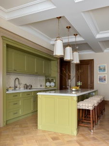 Фото интерьера кухни квартиры в американском стиле