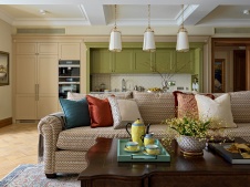 Фото интерьера гостиной квартиры в американском стиле