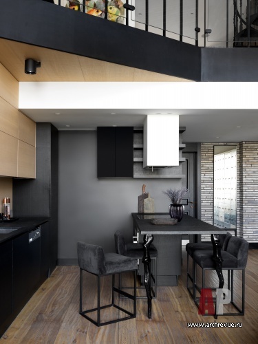 Фото интерьера кухни квартиры в стиле лофт