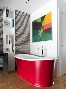 Фото интерьера ванны квартиры в стиле лофт