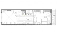 План 2 этажа 4-х этажного семейного лофта. Общая площадь - 120 кв. м.