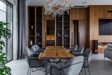 Фото интерьера столовой дома в стиле фьюжн