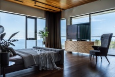 Фото интерьера спальни дома в стиле фьюжн