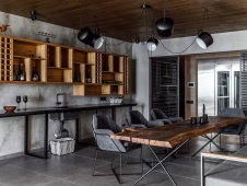 Фото интерьера винотеки в стиле фьюжн