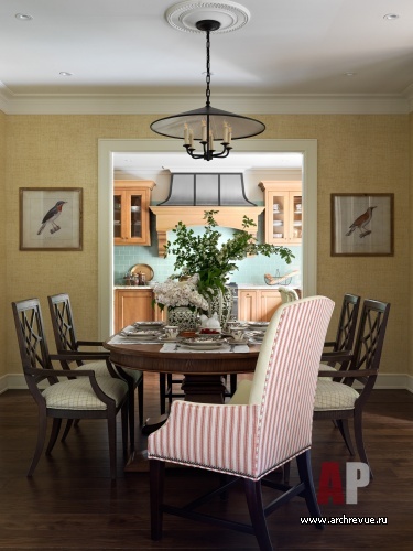 Фото интерьера столовой дома в американском стиле