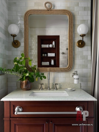 Фото интерьера санузла дома в американском стиле