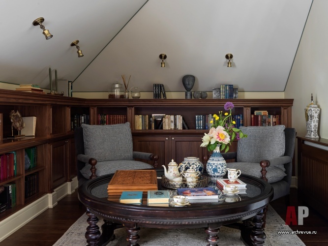 Фото интерьера мансарды дома в американском стиле