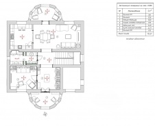 Планировка 1 этажа 3-х этажного дома для большой семьи в Подмосковье.